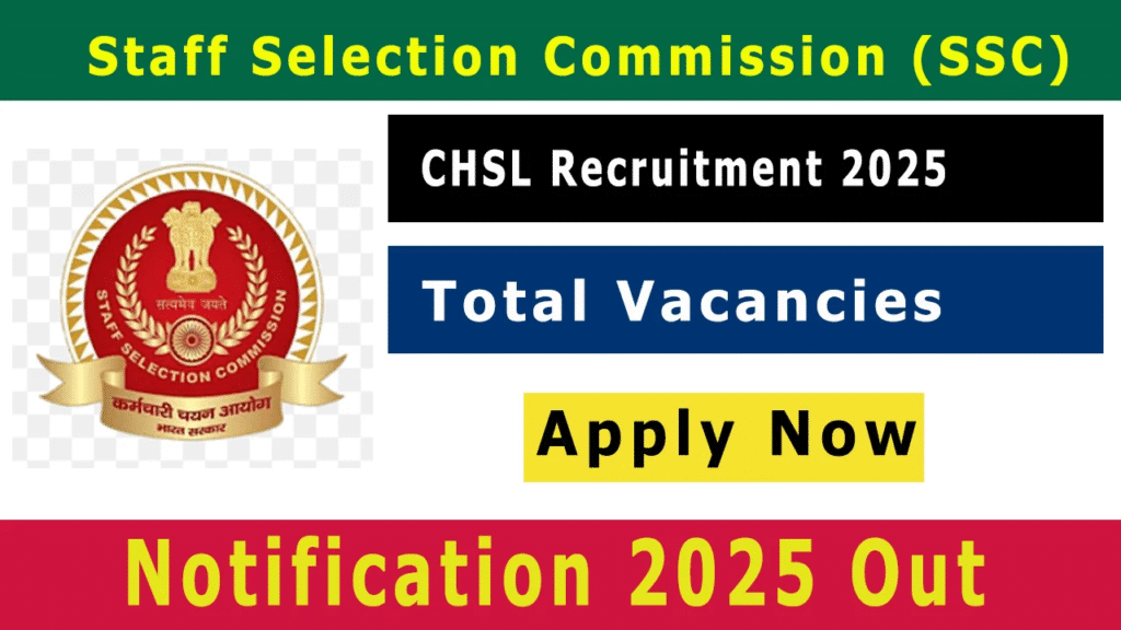 SSC CHSL 2025 Notification Out: Registration Begins for 3,131 Vacancies at ssc.gov.in